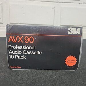 3M AVX 90 Professional Audio Cassette Tapes 10-Pack FACTORY SEALED Normal Bias